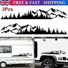 2x Mountain Range Vinyl Stickers Graphics Decals For Car Dirt Camper Van Caravan