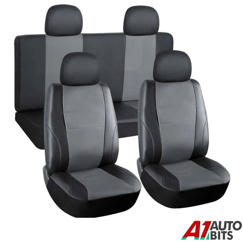 Car seat covers grey black - car,