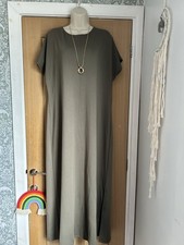 Stunning Primark EDIT khaki Maxi Dress Beautiful Shape Size Xl Autumn Vibes!