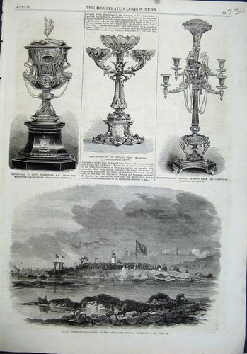 Old antique print - print, 1864