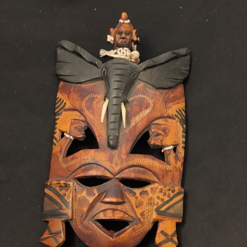 African tribal elephant mask - african,