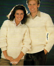 Ladies Men's V-neck Easy Knit