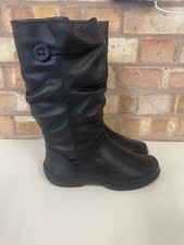 Hotter Derrymore II Leather Boots Wide Fit EEE Black