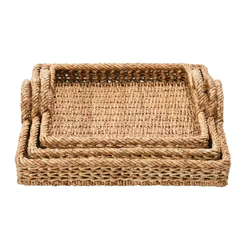 Brown square wicker in - wicker,