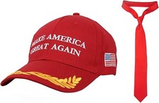2pc Donald Trump Set President Make America Great Again Fancy Dress Costume USA