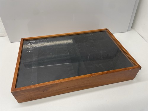 Old wooden cutlery storage box - old,