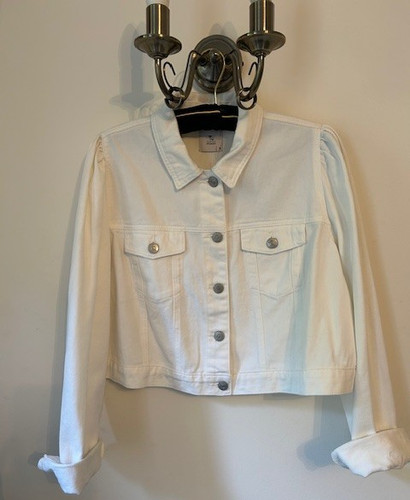 Woman white cropped denim - white,