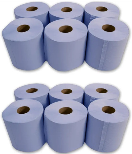 Pack blue rolls - 12, centrefeed