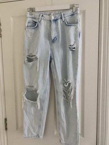 Mom style ripped jeans - ripped,