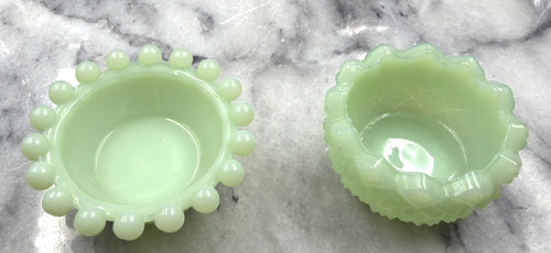 Vintage two jadeite salt - vintage,