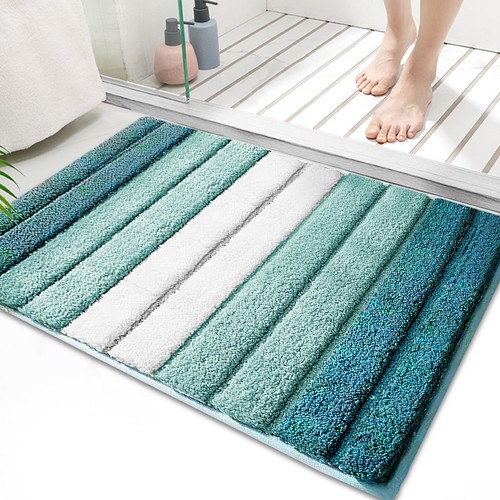 Turquoise small bathroom rugs - bathroom,