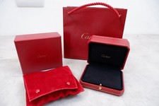 Cartier GENUINE Empty Necklace Pendant Box Display Velvet Travel Pouch Jewellery