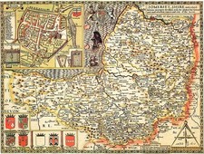 1610 County map of Somerset