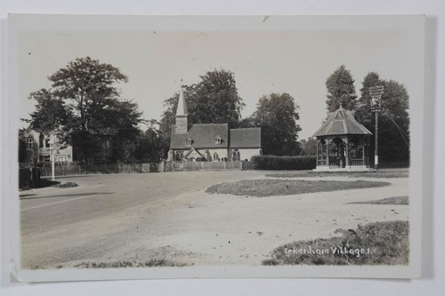 Ickenham village church - church, pump