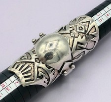 Sterling Silver 925 Articulated Finger Sheath Ring Tribal Armour 27.4g.