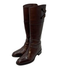 SARTORE Jockey Boots/ Leather Long Boots/ Dark Brown/ Size 37