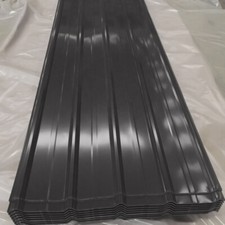 12Pcs Corrugated Roof Sheets Profile Galvanized Metal Roofing Carport Black
