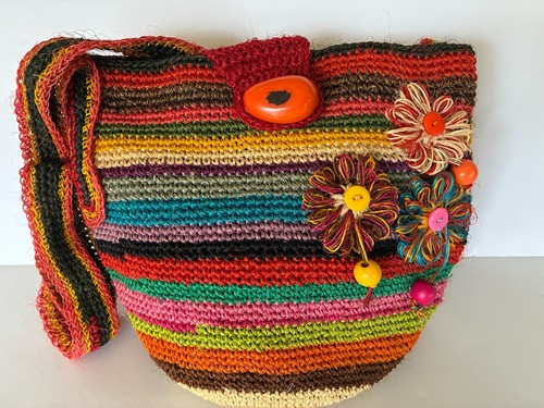 Multicolor striped crossbody - multicolor,