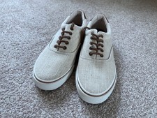 Mens Beige Summer Plimsolls Size 9 Mens NEW Pumps Shoes trainers 