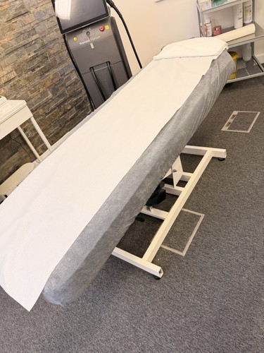 Electric massage couch - couch, cream