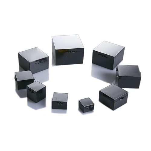 Black storage box plastic - storage,
