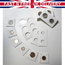 Paper Display Coin Holder Clip Case Storage Flips UK All Size Card UK £1 50p $ €