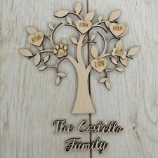 Personalised wooden family - personalised,