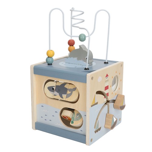 Wooden activity cube - activity,