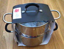 John Lewis The Pan' Stainless Steel 2-Tier Lidded Steamer Set, 18cm - RRP £62.00