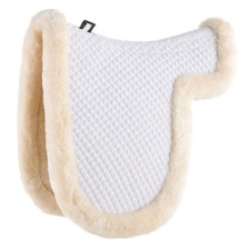 ROMA GENUINE REAL MERINO SHEEPSKIN FULLY LINED ROLL EDGES DRESSAGE SADDLE NUMNAH