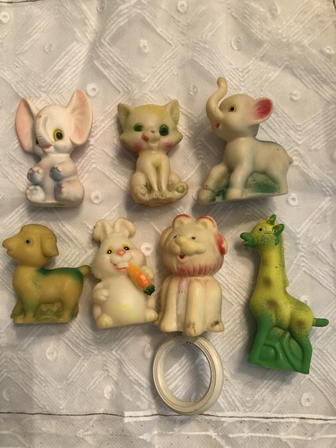 Vtg rubber squeaky toys - squeaky,