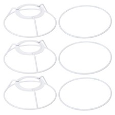 3pcs 4.3" E26 E27 Lamp Shade Ring Frame Lampshade Holder Wire Frame Drum Ring