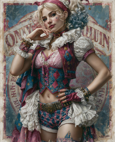 Harley quinn colorful - harley,