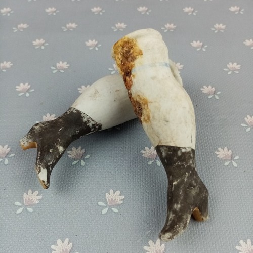 Antique rare doll legs parian - antique,
