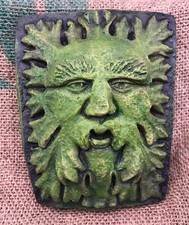 Frosty Green Man wall plaque