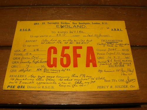 Antique ham radio - radio, card