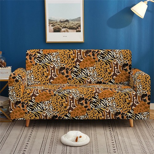 Leopard sofa cover stretch - leopard,
