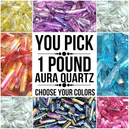 Aura quartz raw - lb,