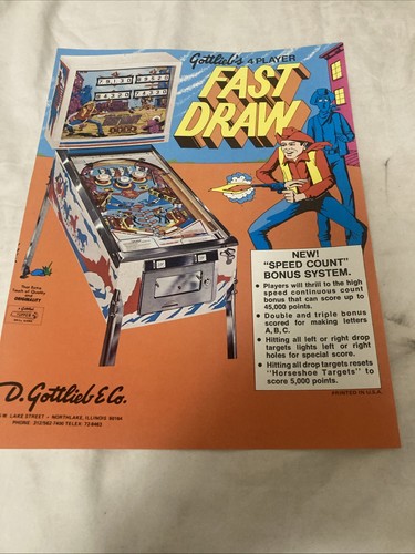 Gottlieb pin ball advert - gottlieb,