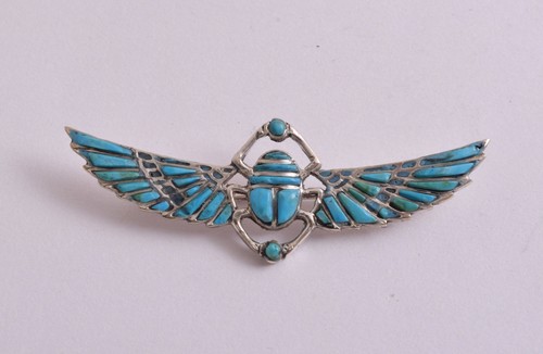 Egyptian scarab sterling