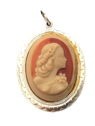 Vintage shell cameo pendant - vintage,