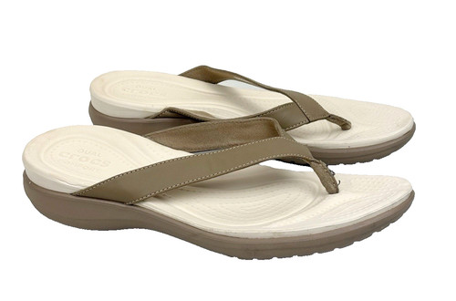 Crocs capri flip flop tan - crocs,