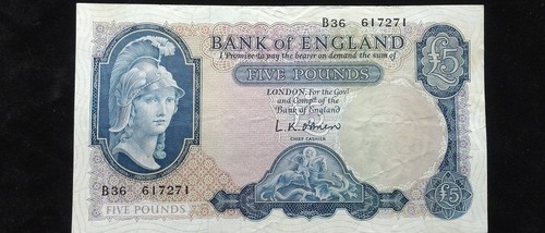 Bank england five pound - of,