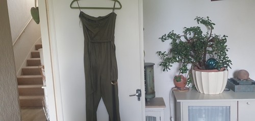Zara bandeau jumpsuit - jumpsuit, khaki