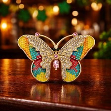 Coloured Butterfly Brooch