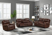 NEW Luxury 3PC Brown Sofa