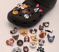 Pack of 2 Dog & Puppy Charms for Crocs, Bubble Slides, Sandals, Slippers & Clogs