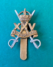 25TH DRAGOONS CAP BADGE