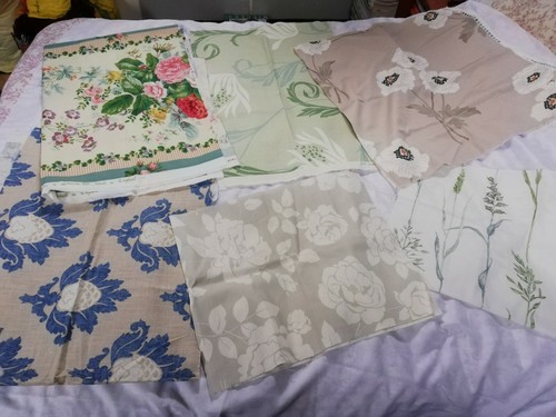 Bundle pieces floral fabric - 6,