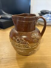 Antique England ROYAL DOULTON Lambeth Stoneware Ale Water Pitcher~ Hunt Scenes